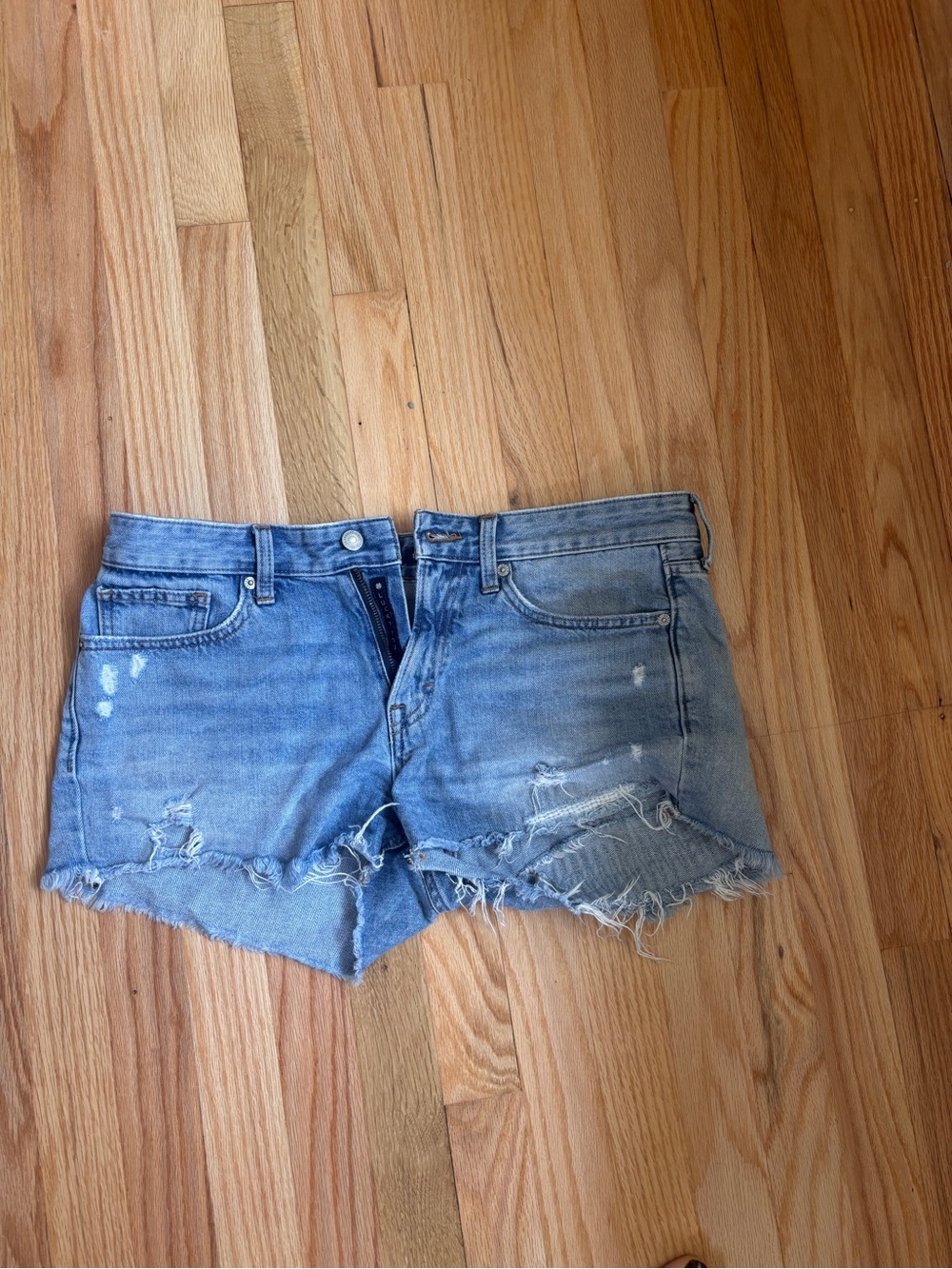 Lucky Brand Light Blue Distressed Denim Cutoff Shorts